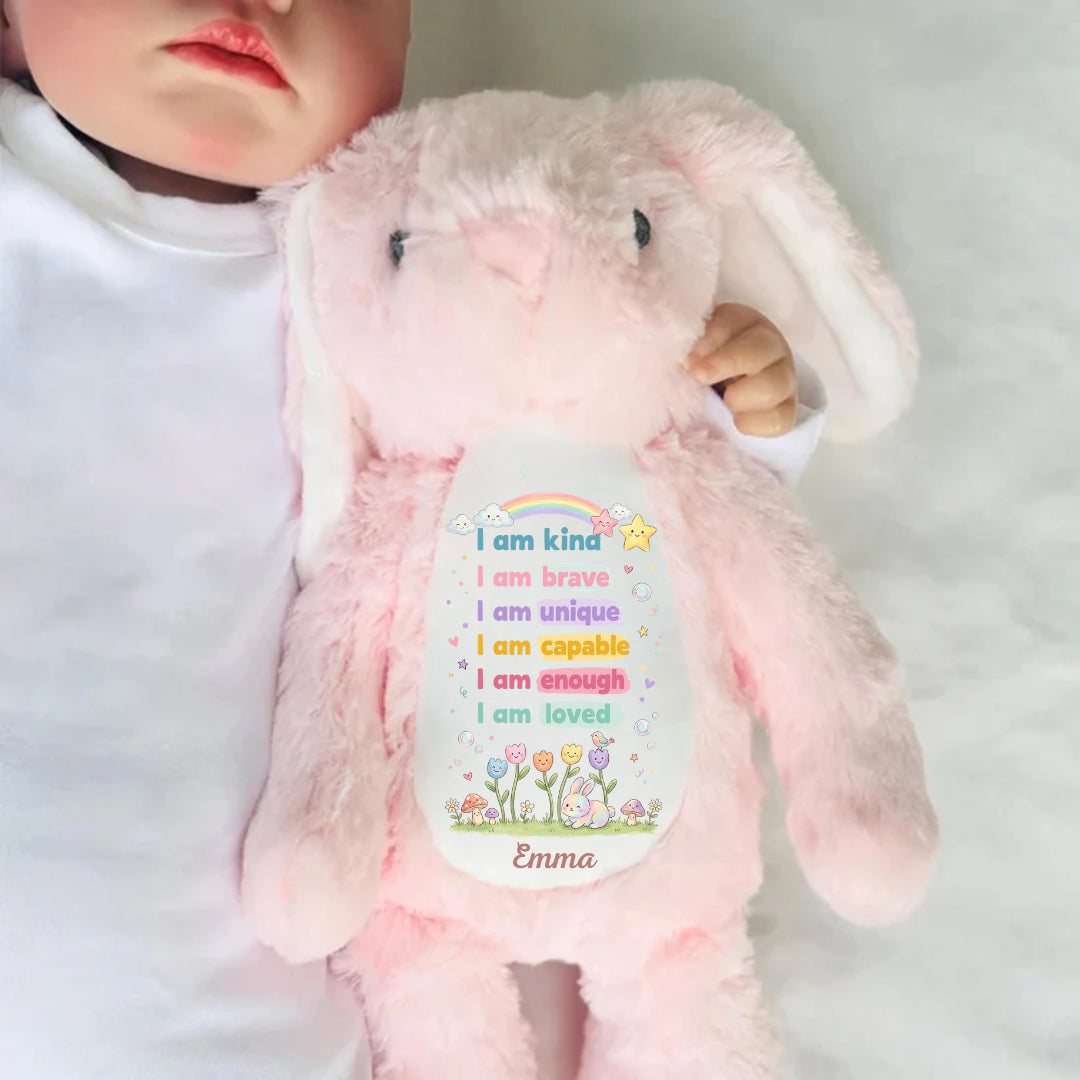 I Am Kind Brave Unique Personalized Stuffed Bunny
