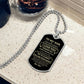 Son Dog Tag - To My Son My Lover Dog Tag Chain Necklace (Remember I will.) B0BMVP857M