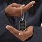 Son Dog Tag - To My Son My Lover Dog Tag Chain Necklace (Remember I will.) B0BMVP857M