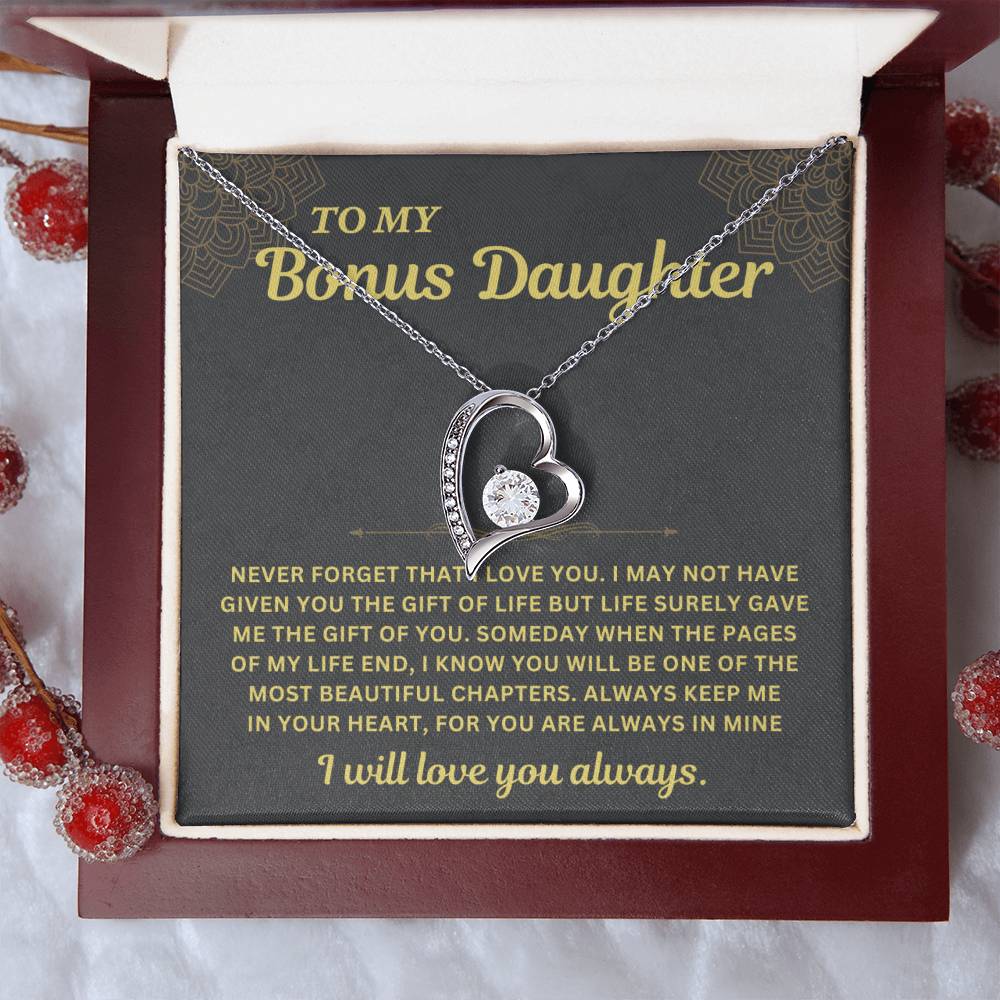 Sugar Spring - 'To My Bonus Daughter' Necklace B0CN1L49RF