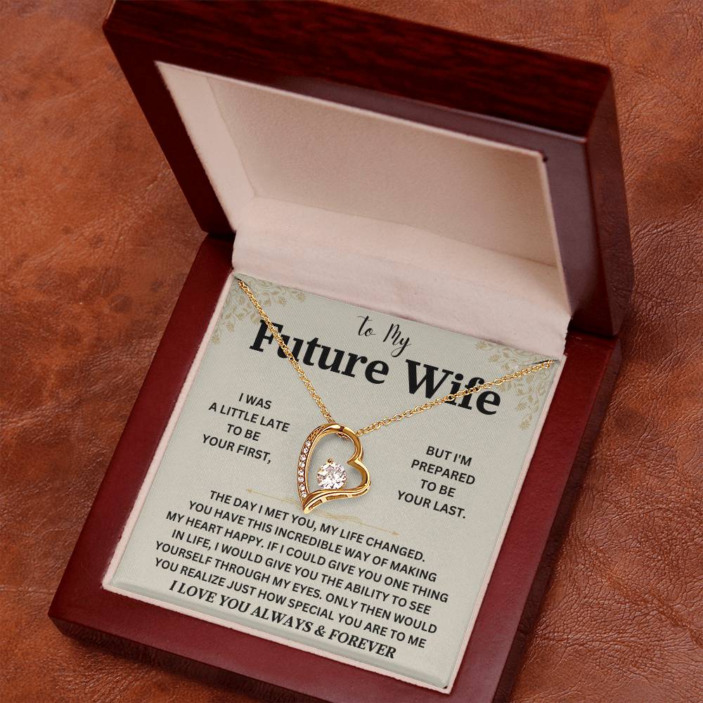 Sugar Spring - 'To My Future Wife' Necklace: Elegant Pendant Gift with Luxury Box - A Heartfelt Token for Your Soon-to-be Bride B0CN1P9B3M