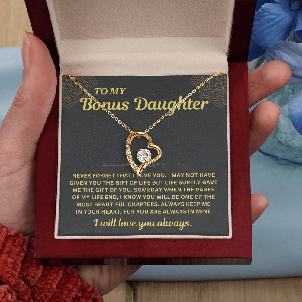 Sugar Spring - 'To My Bonus Daughter' Necklace B0CN1L49RF
