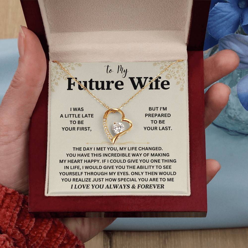 Sugar Spring - 'To My Future Wife' Necklace: Elegant Pendant Gift with Luxury Box - A Heartfelt Token for Your Soon-to-be Bride B0CN1P9B3M