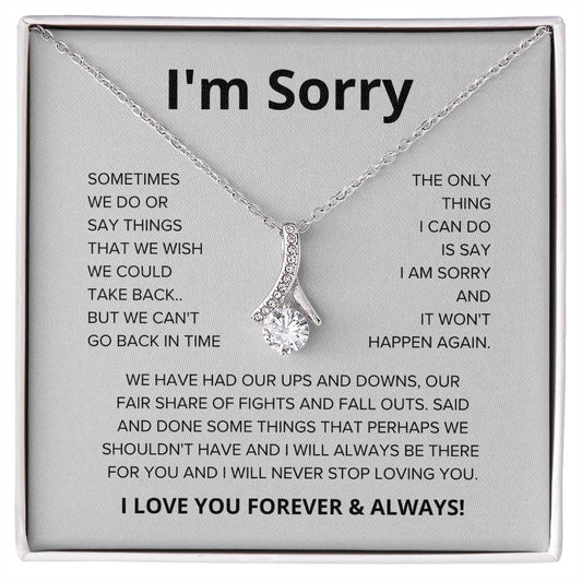 I'm Sorry Gift, Apology Necklace For Wife  Josh