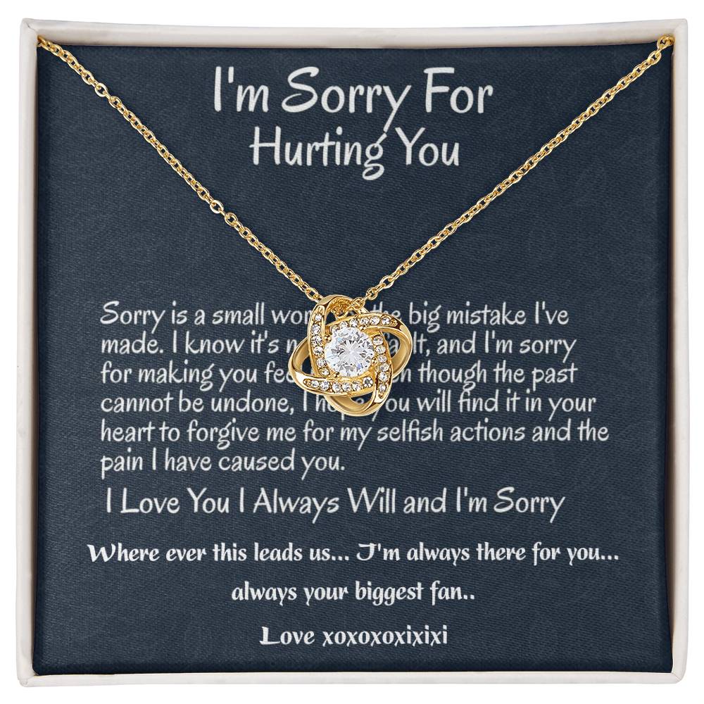 I'm Sorry Gift, Apology Necklace Betty j Bond