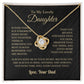 To My Lovely Daughter Love Knot Necklace - Artic Angel