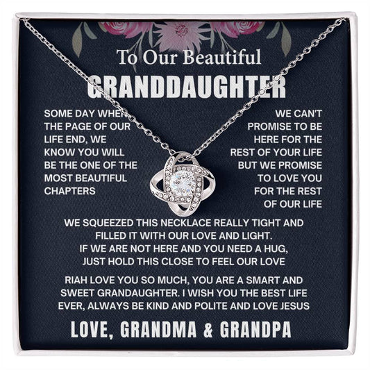 To My Granddaughter Necklace, Riah wright