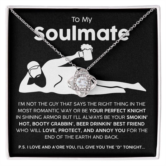 To my Soulmate Necklace Gift For Her - Premium Love Knot Necklace