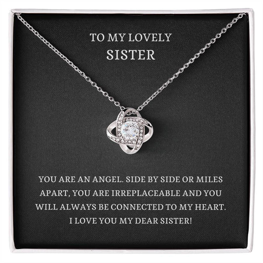 To My Sister Viking Style Love Knot Necklace  B0BPN92JG5