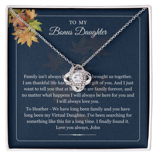 To My Bonus Daughter Necklace Heather Jayne-Richardson