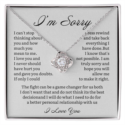 I'm Sorry Gift, Apology Necklace For Wife Girlfriend Jordan womochill
