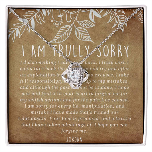 I'm Sorry Gift, Apology Necklace For Wife Girlfriend Jordan Heaps