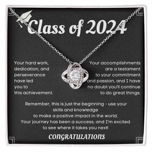 Class of [2024] Graduation Necklace - Personalized College Graduation Gift Idea for Her to Celebrate a Major Milestone