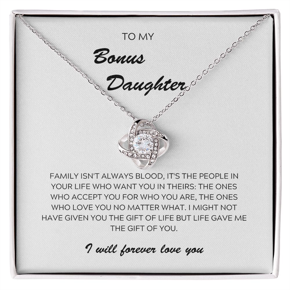 To My Bonus Daughter Necklace, Bonus Daughter Gift B0BLP6T1DV