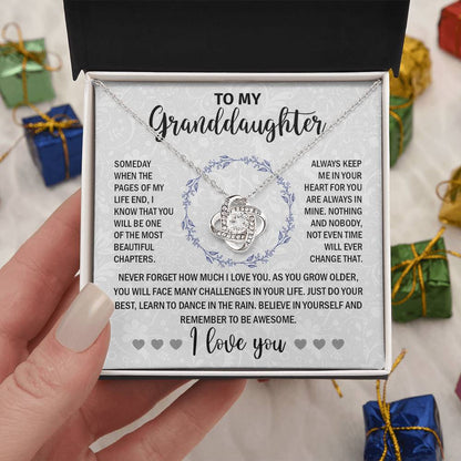 To My Granddaughter Necklace Gift on Birthday, Graduation, Christmas & more from Grandma & Grandpa