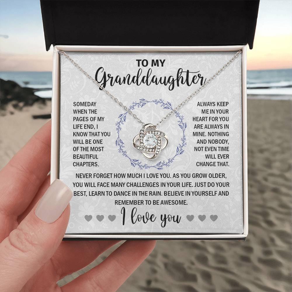 To My Granddaughter Necklace Gift on Birthday, Graduation, Christmas & more from Grandma & Grandpa