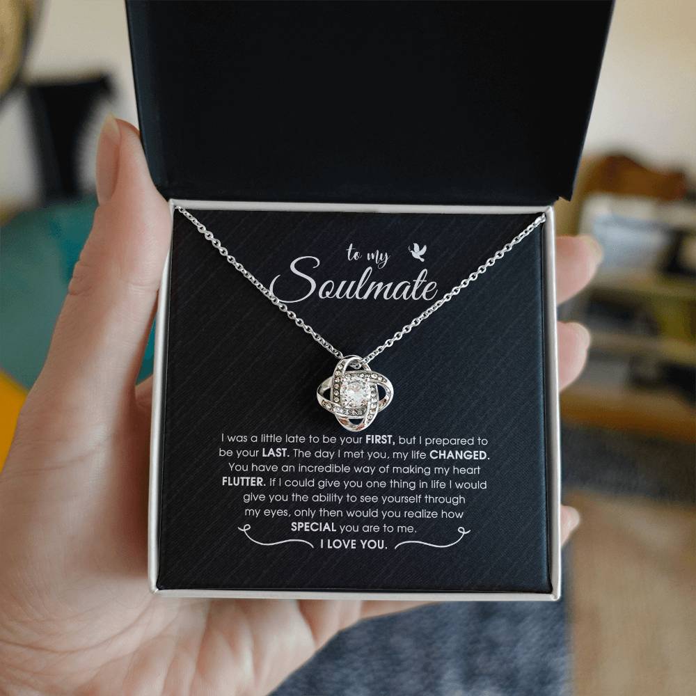 To My Beautiful Soulmate Necklace, Sterling Silver Love Heart, Gifts For Wife Birthday, From Husband, Romantic Gift For My Best Wife Ever, Anniversary B0BLW9452D