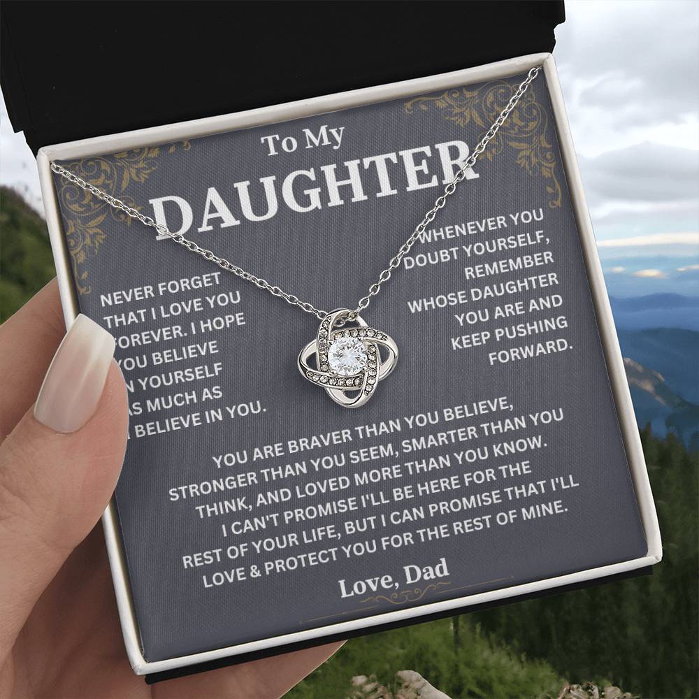 Sugar Spring - 'To My Daughter' Necklace from Dad: Premium Quality Pendant Jewelry Gift for Daughter - Elegant & Timeless Keepsake