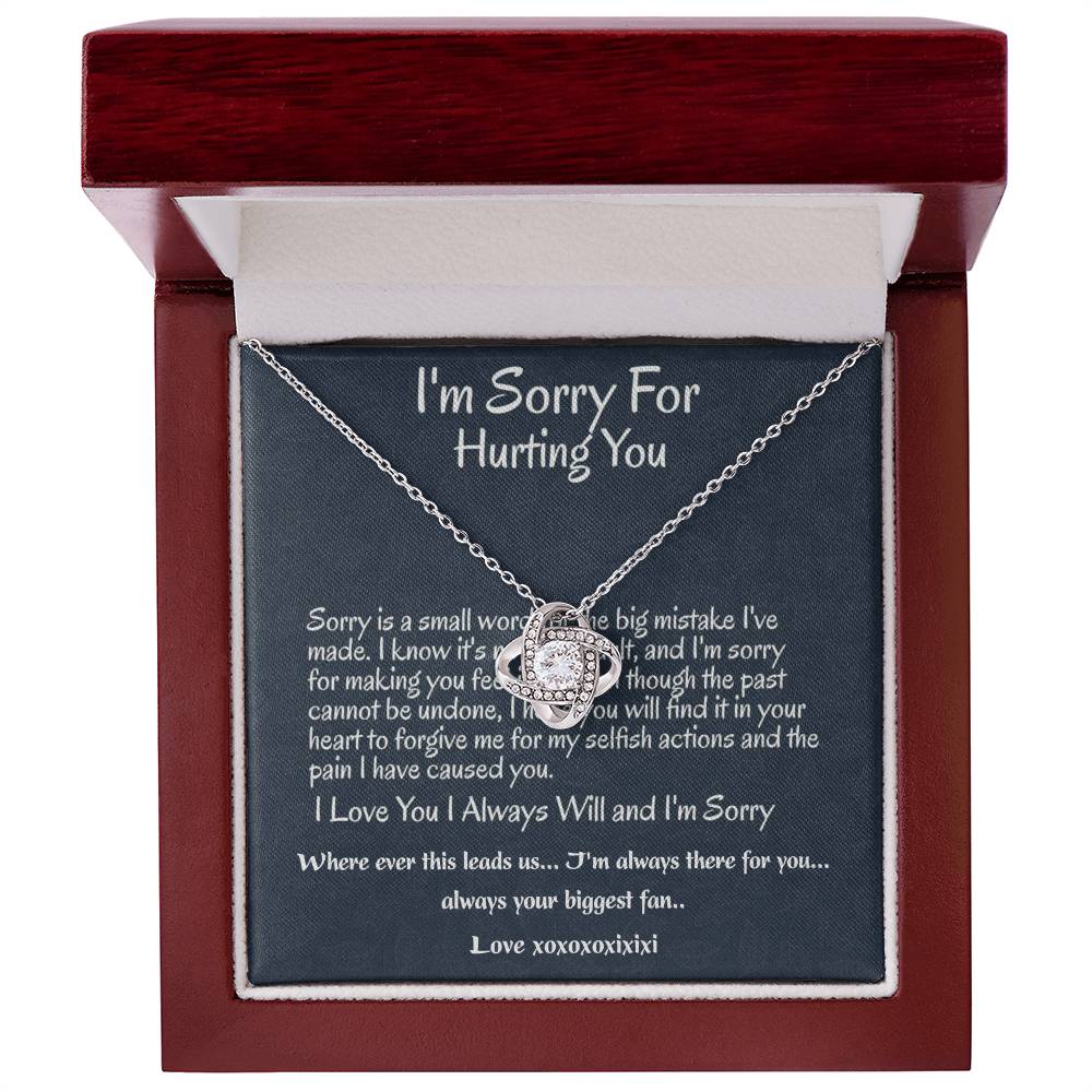 I'm Sorry Gift, Apology Necklace Betty j Bond
