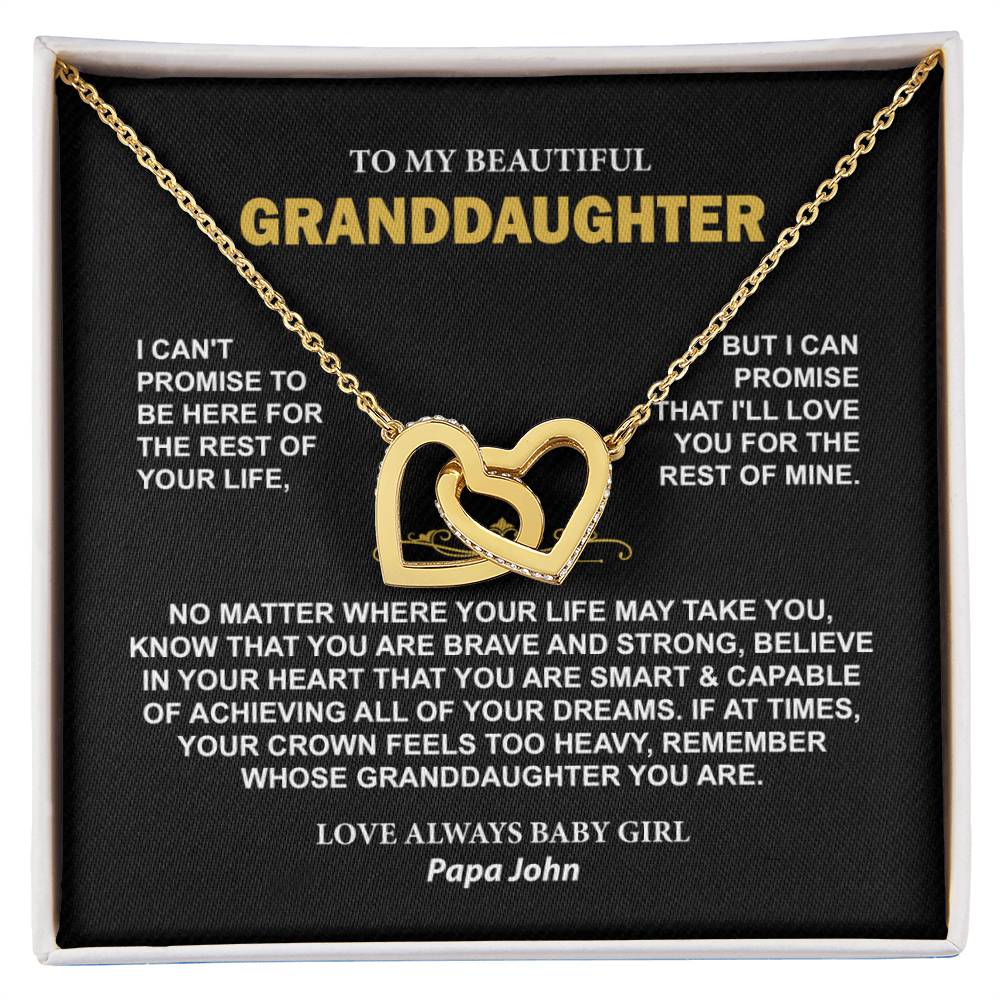 To My Granddaughter Necklace John F Rouanzoin