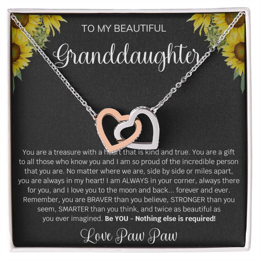 To My Beautiful Granddaughter Necklace, B0BLTZVVCZ
