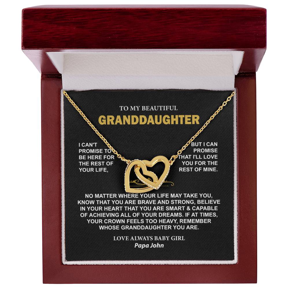 To My Granddaughter Necklace John F Rouanzoin