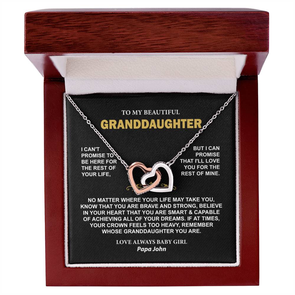 To My Granddaughter Necklace John F Rouanzoin