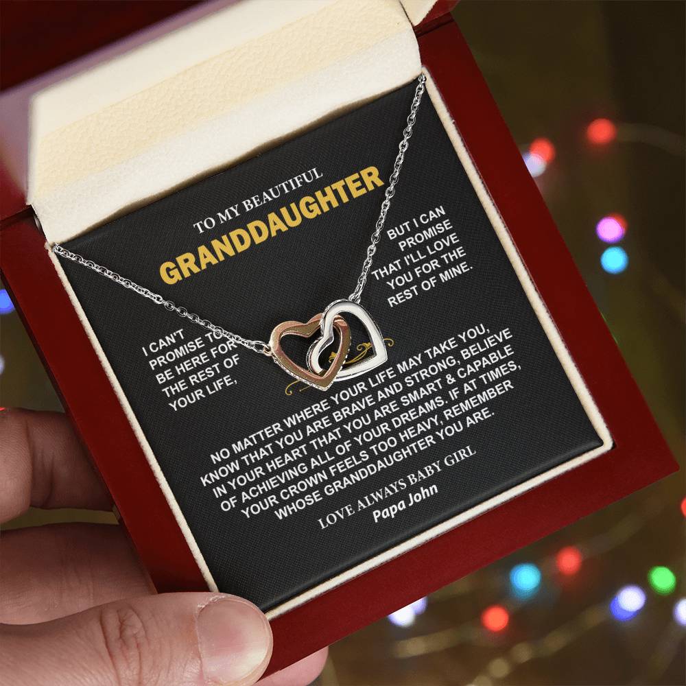 To My Granddaughter Necklace John F Rouanzoin