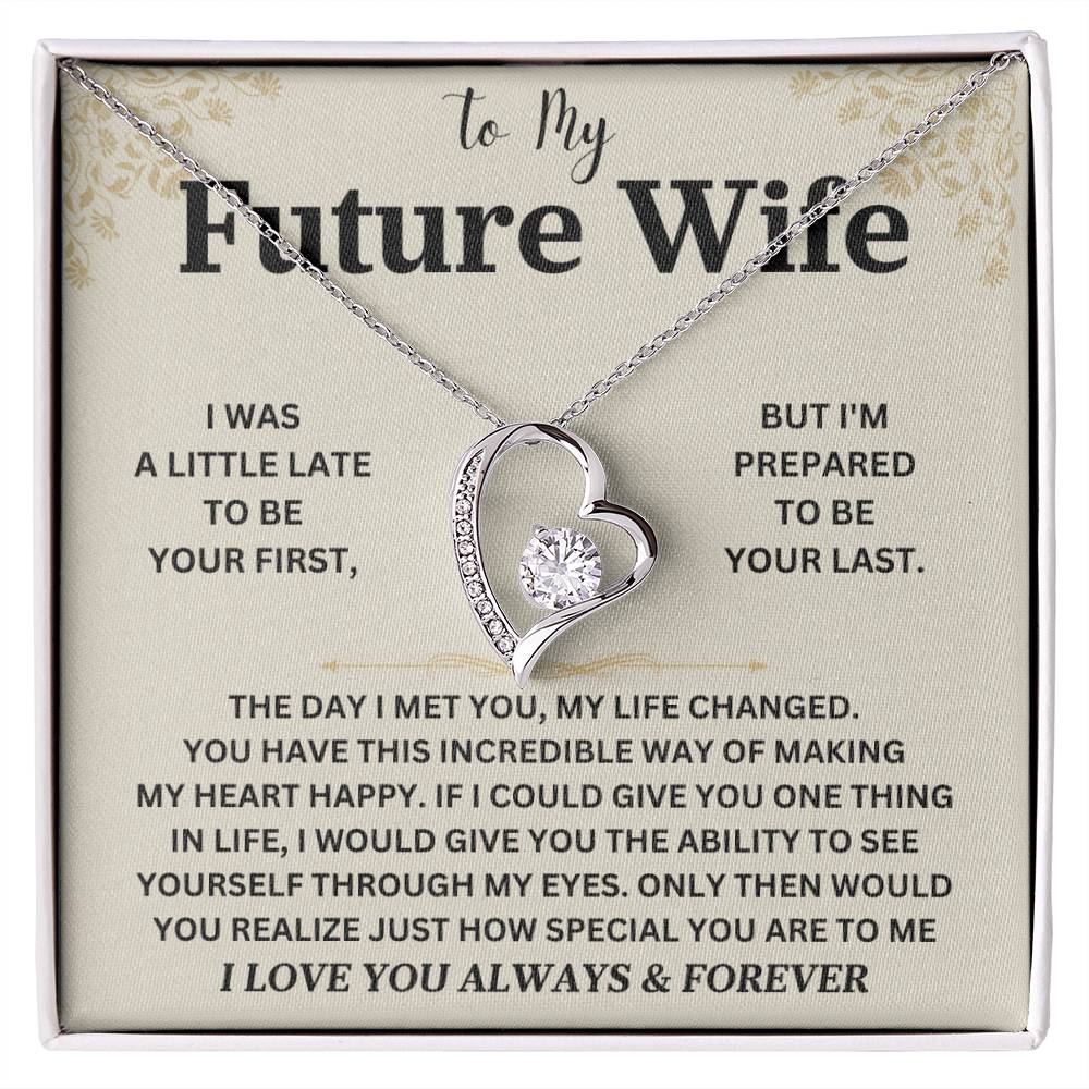Sugar Spring - 'To My Future Wife' Necklace: Elegant Pendant Gift with Luxury Box - A Heartfelt Token for Your Soon-to-be Bride B0CN1P9B3M