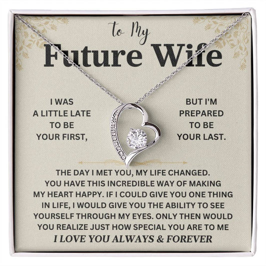 Sugar Spring - 'To My Future Wife' Necklace: Elegant Pendant Gift with Luxury Box - A Heartfelt Token for Your Soon-to-be Bride B0CN1P9B3M