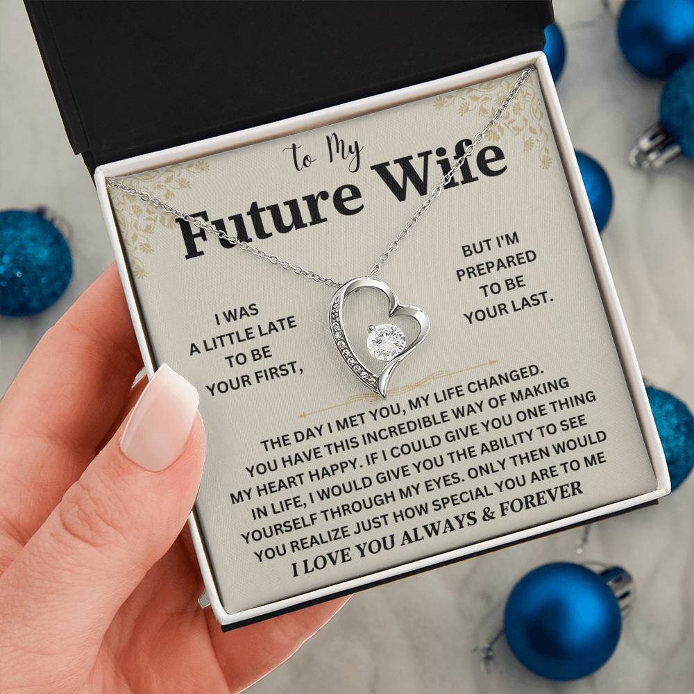 Sugar Spring - 'To My Future Wife' Necklace: Elegant Pendant Gift with Luxury Box - A Heartfelt Token for Your Soon-to-be Bride B0CN1P9B3M