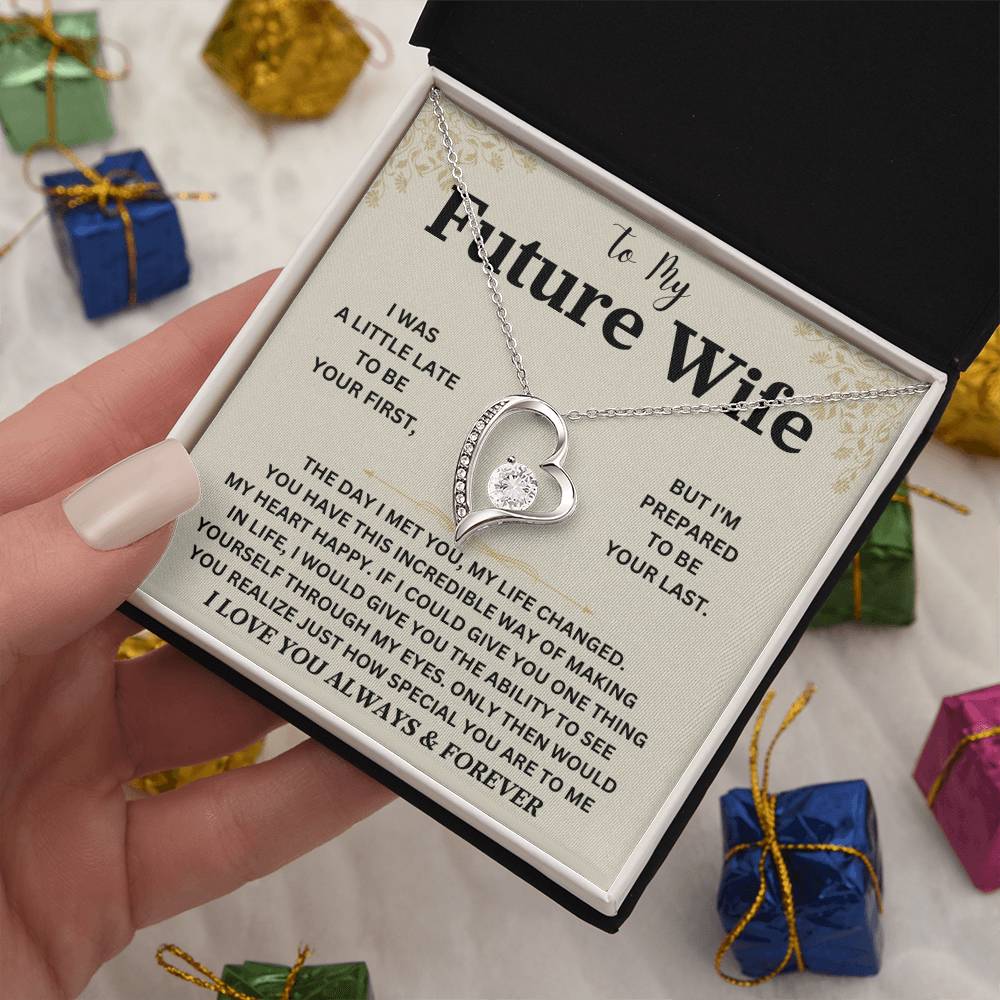 Sugar Spring - 'To My Future Wife' Necklace: Elegant Pendant Gift with Luxury Box - A Heartfelt Token for Your Soon-to-be Bride B0CN1P9B3M