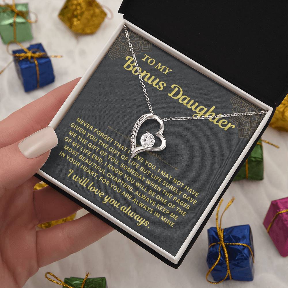 Sugar Spring - 'To My Bonus Daughter' Necklace B0CN1L49RF