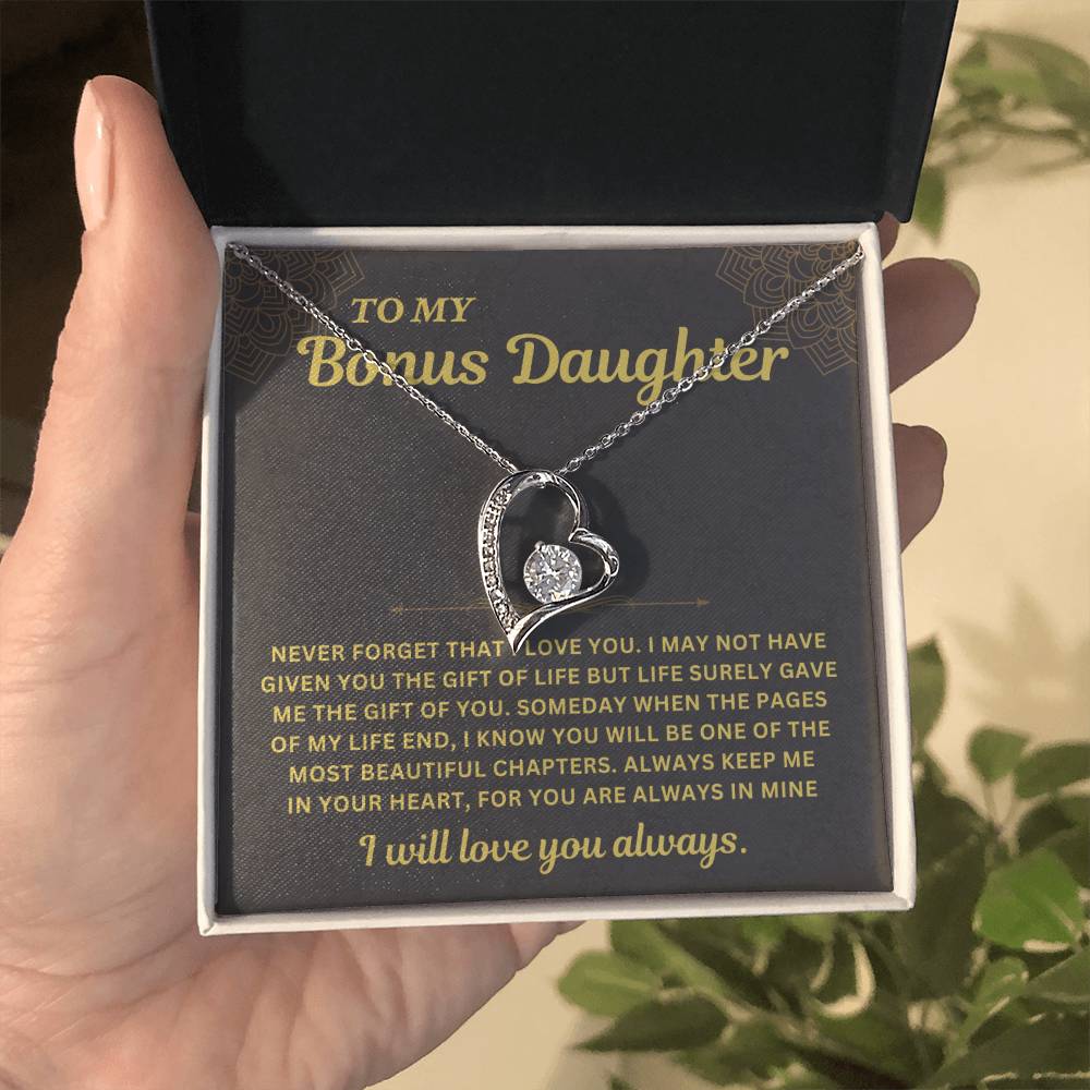 Sugar Spring - 'To My Bonus Daughter' Necklace B0CN1L49RF