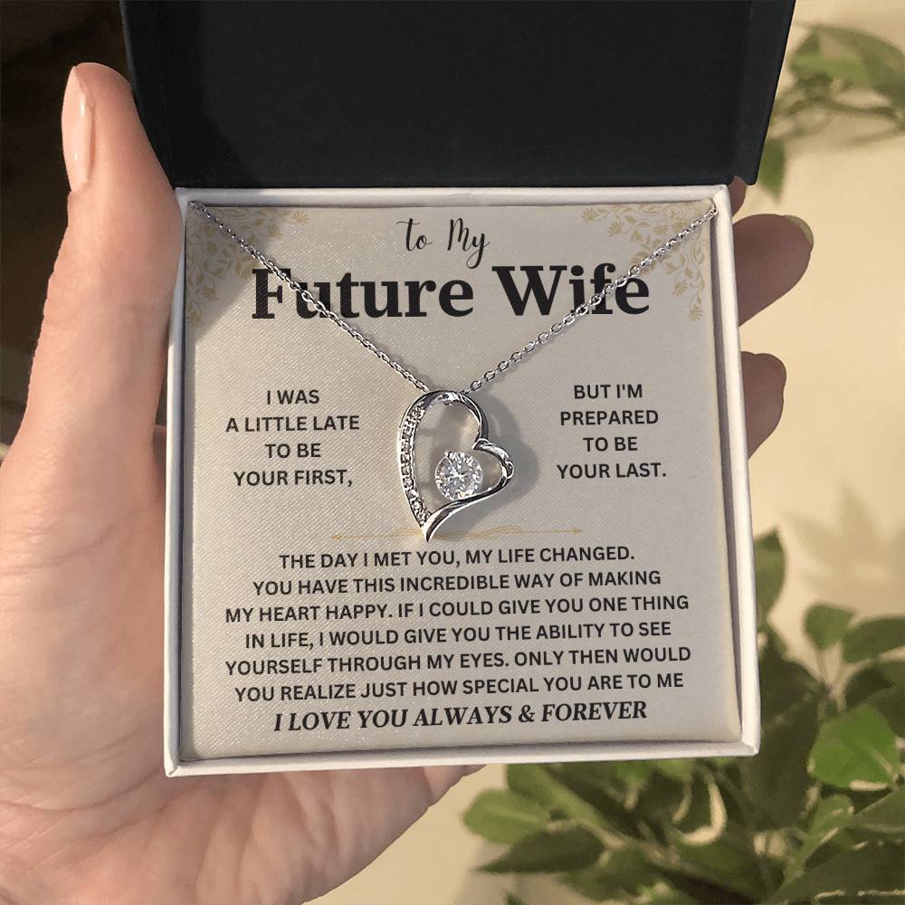 Sugar Spring - 'To My Future Wife' Necklace: Elegant Pendant Gift with Luxury Box - A Heartfelt Token for Your Soon-to-be Bride B0CN1P9B3M