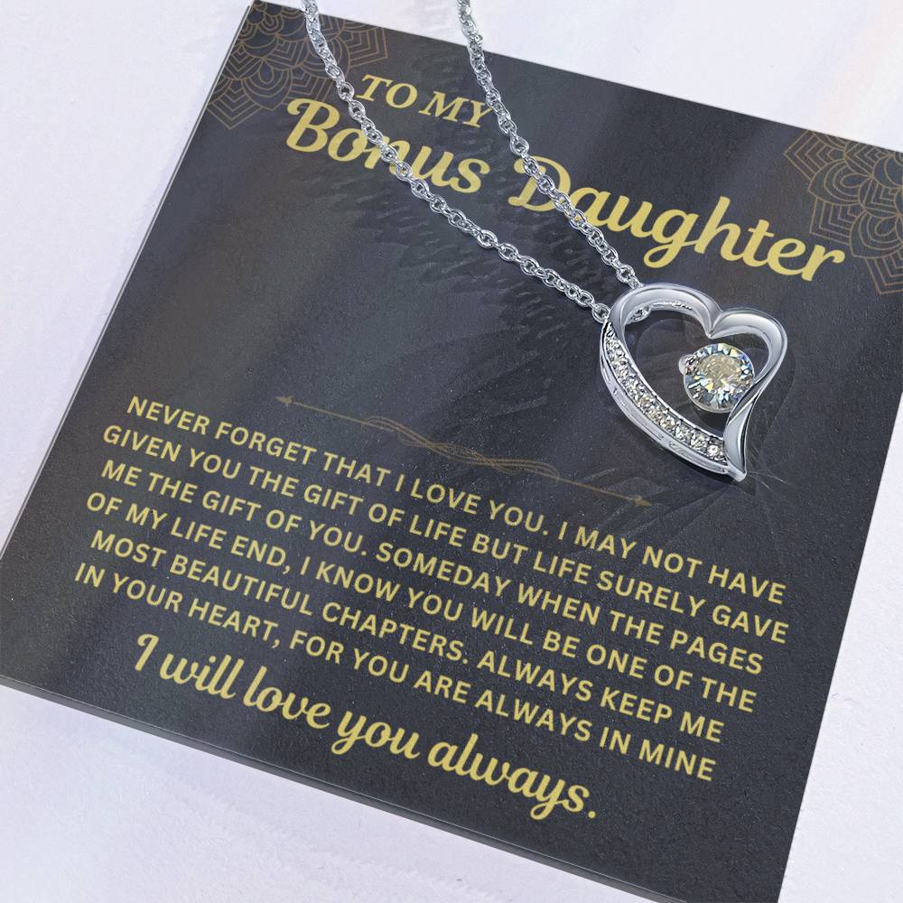 Sugar Spring - 'To My Bonus Daughter' Necklace B0CN1L49RF