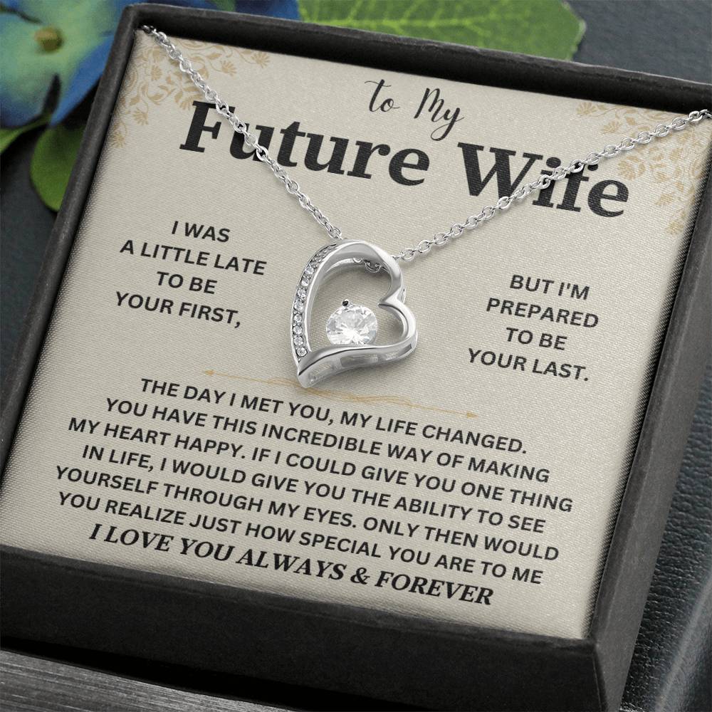 Sugar Spring - 'To My Future Wife' Necklace: Elegant Pendant Gift with Luxury Box - A Heartfelt Token for Your Soon-to-be Bride B0CN1P9B3M