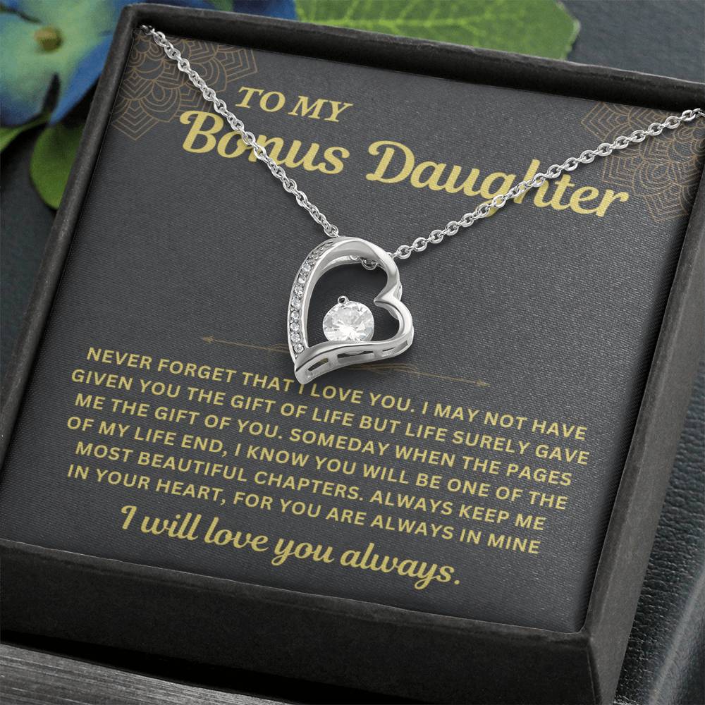 Sugar Spring - 'To My Bonus Daughter' Necklace B0CN1L49RF