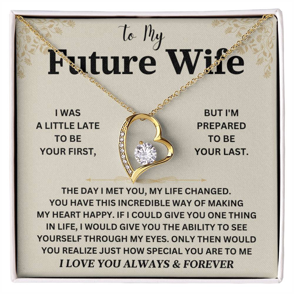 Sugar Spring - 'To My Future Wife' Necklace: Elegant Pendant Gift with Luxury Box - A Heartfelt Token for Your Soon-to-be Bride B0CN1P9B3M