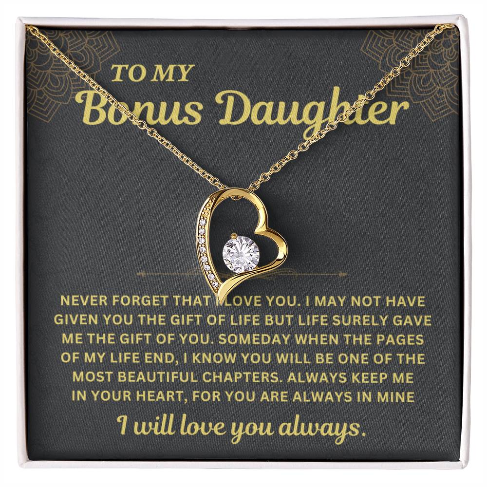 Sugar Spring - 'To My Bonus Daughter' Necklace B0CN1L49RF