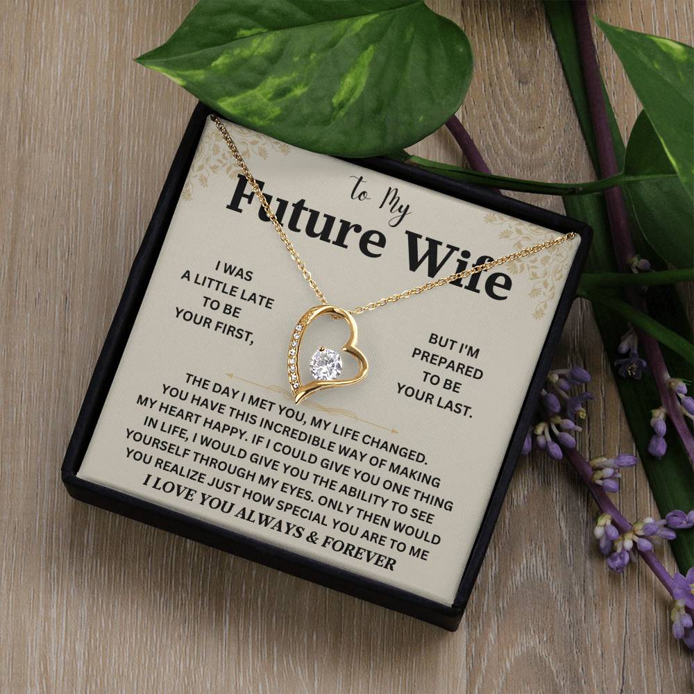 Sugar Spring - 'To My Future Wife' Necklace: Elegant Pendant Gift with Luxury Box - A Heartfelt Token for Your Soon-to-be Bride B0CN1P9B3M