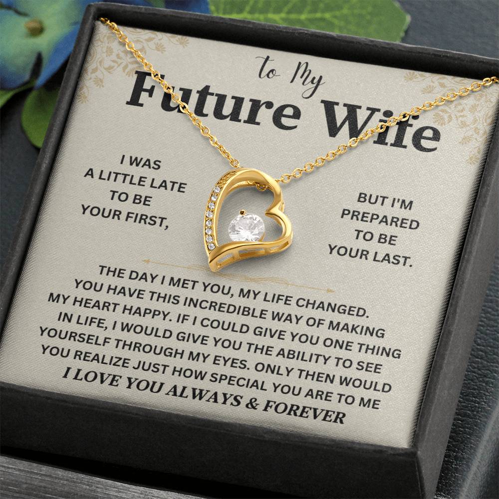Sugar Spring - 'To My Future Wife' Necklace: Elegant Pendant Gift with Luxury Box - A Heartfelt Token for Your Soon-to-be Bride B0CN1P9B3M