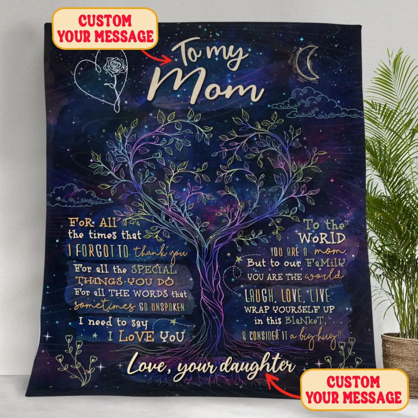 Personalized To My Mom Blanket