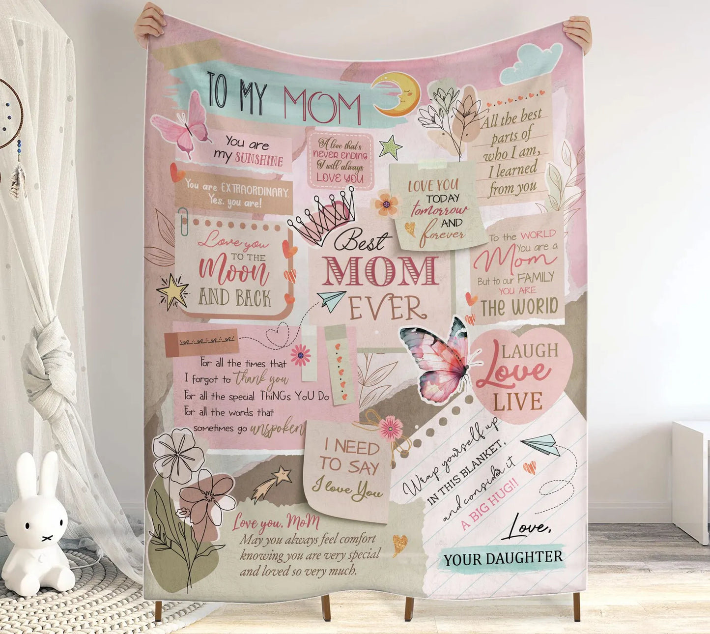 Personalized To My Mom Blanket