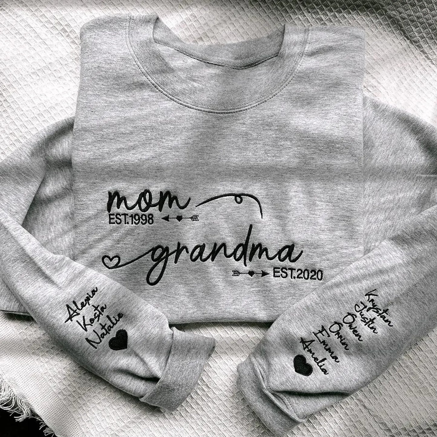 Custom Embroidered From Mom to Grandma Shirt