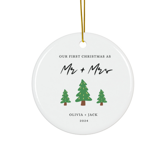 2024 Personalized First Christmas Married Ornament