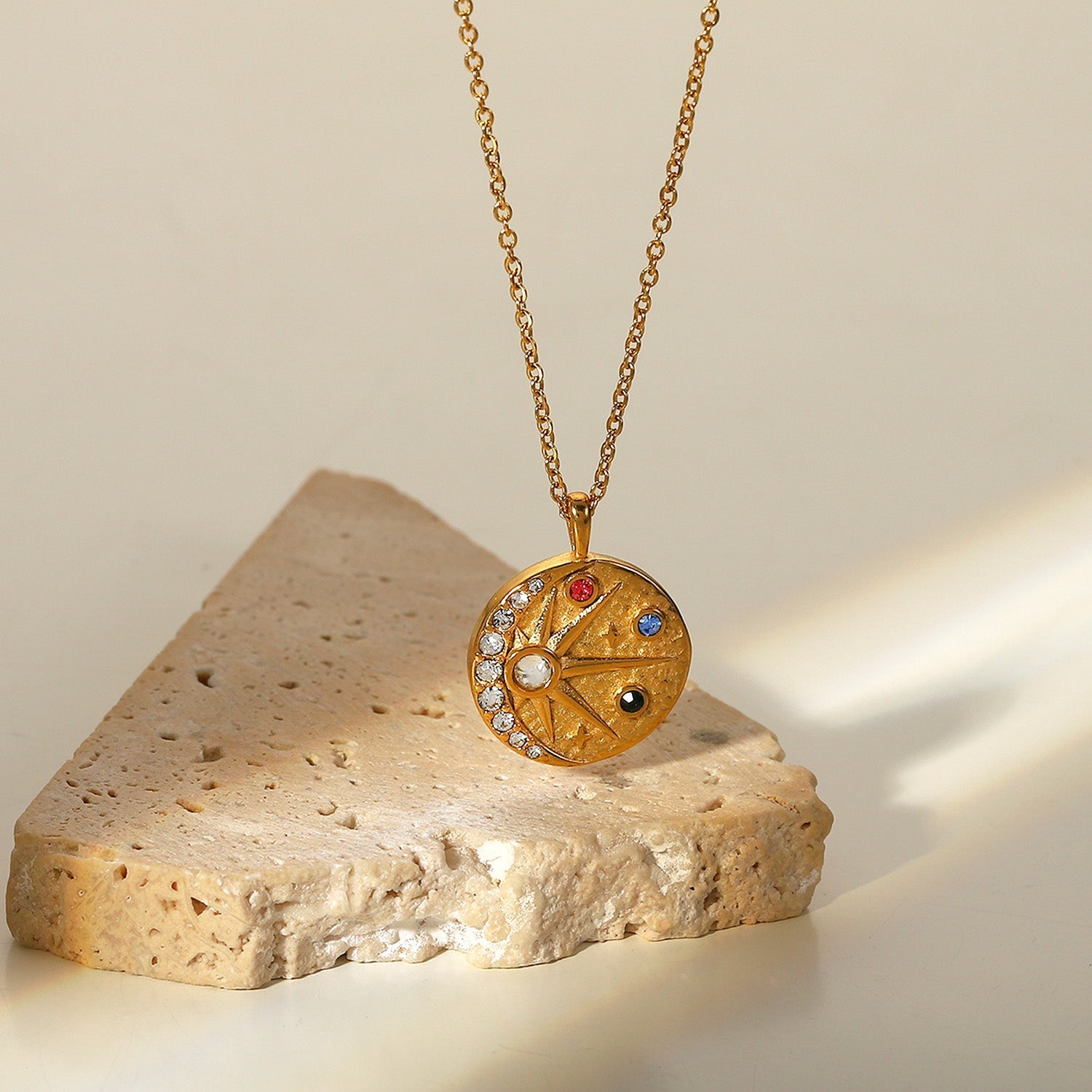 Never Forgot That You Are Sunshine Sun Moon Necklace - Gift For Daughter From Mom - JWshinee
