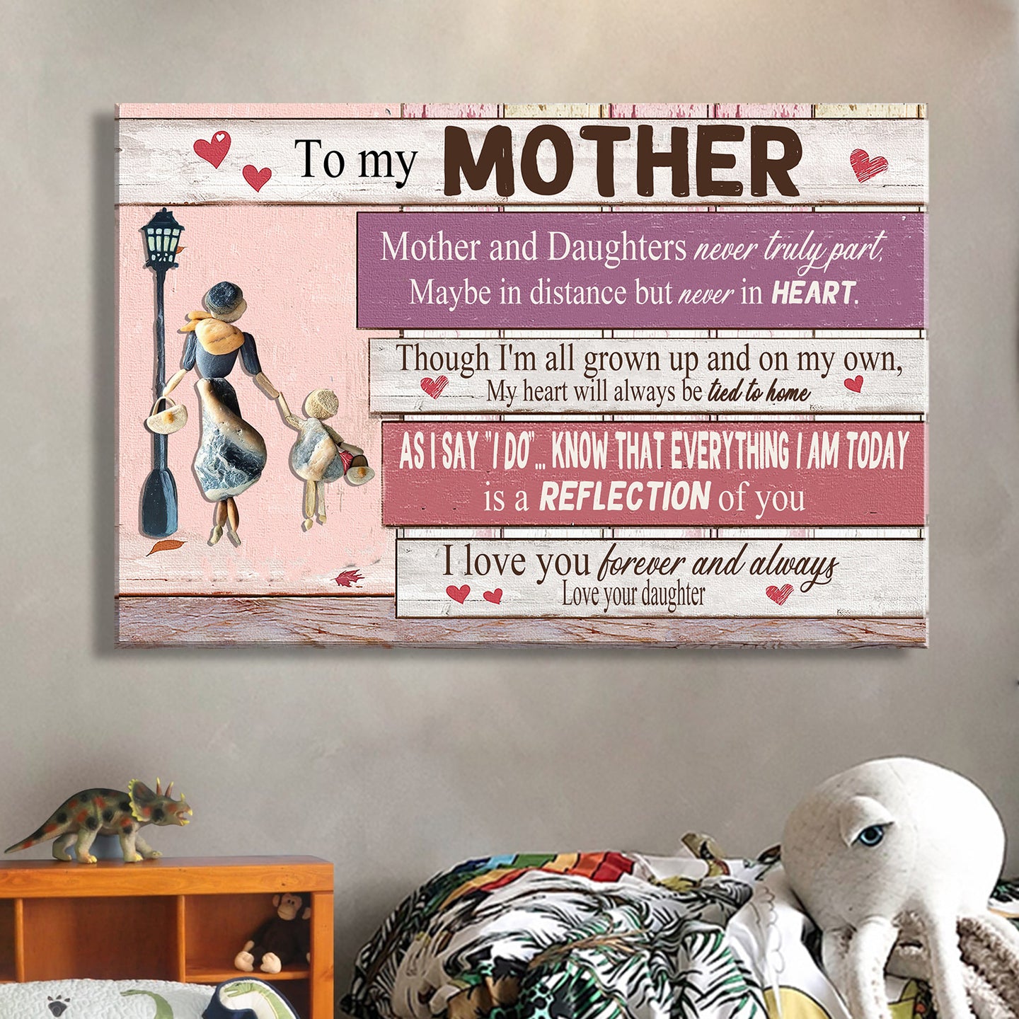 Canvas Wedding gift for Mother - Mother and Daughter never truly part - JWshinee