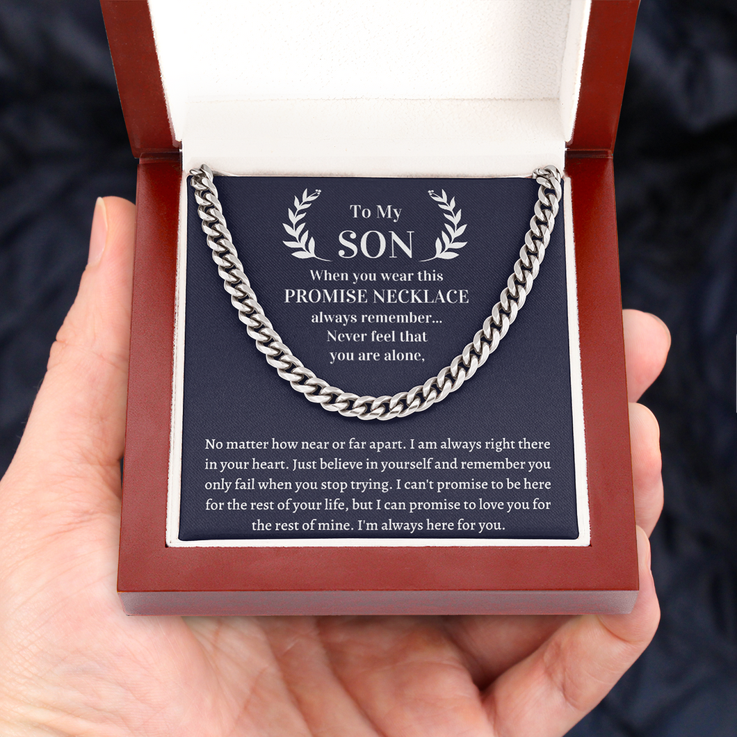 Gift Cuban Necklace for Son -Gift Cuban Necklace for Son - The proudest moment for me is telling others you are my son - JWshinee