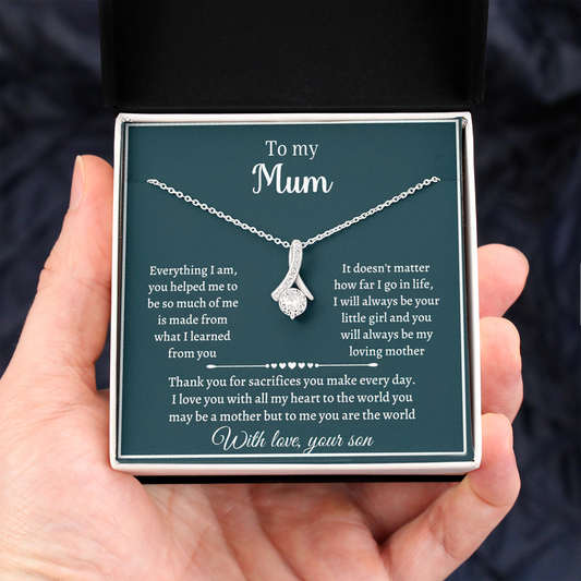 Mother's Day Gift from Son - I love you with all my heart to the world you may be a mother but to me you are the world - JWshinee